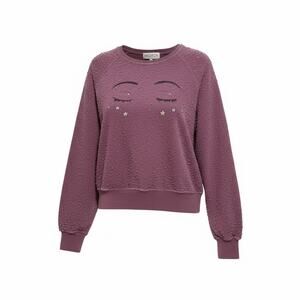 Wildfox Eyes & Stars Graphic Sweatshirt Pullover Mauve/Purple - Small